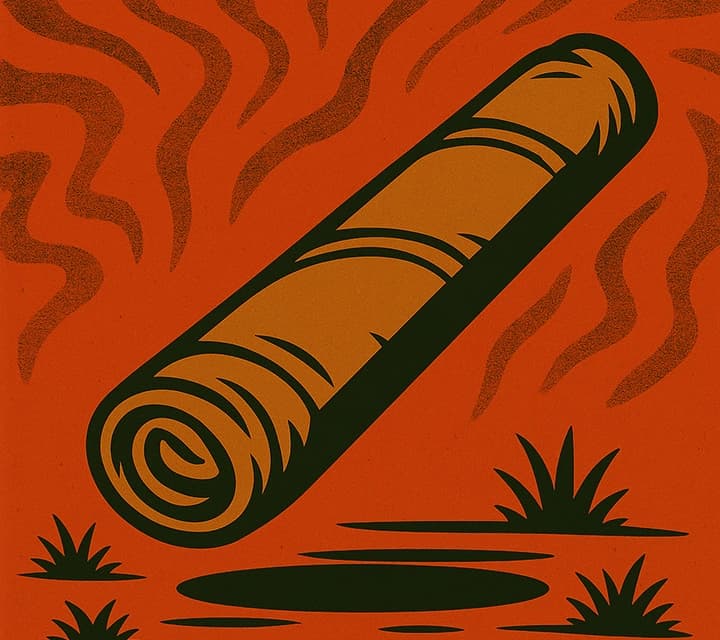 Cannabis blunt wrapped in hemp or tobacco leaf