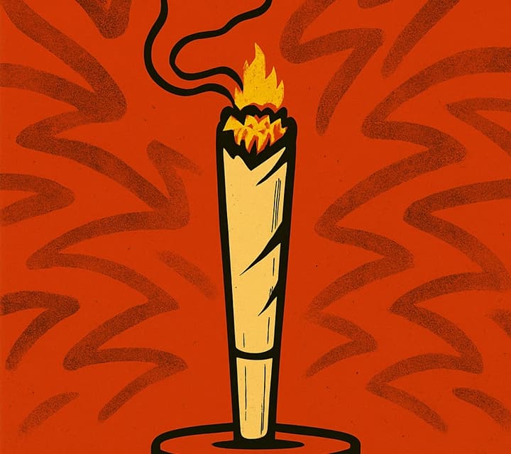 Classic pre-rolled joint with premium cannabis flower