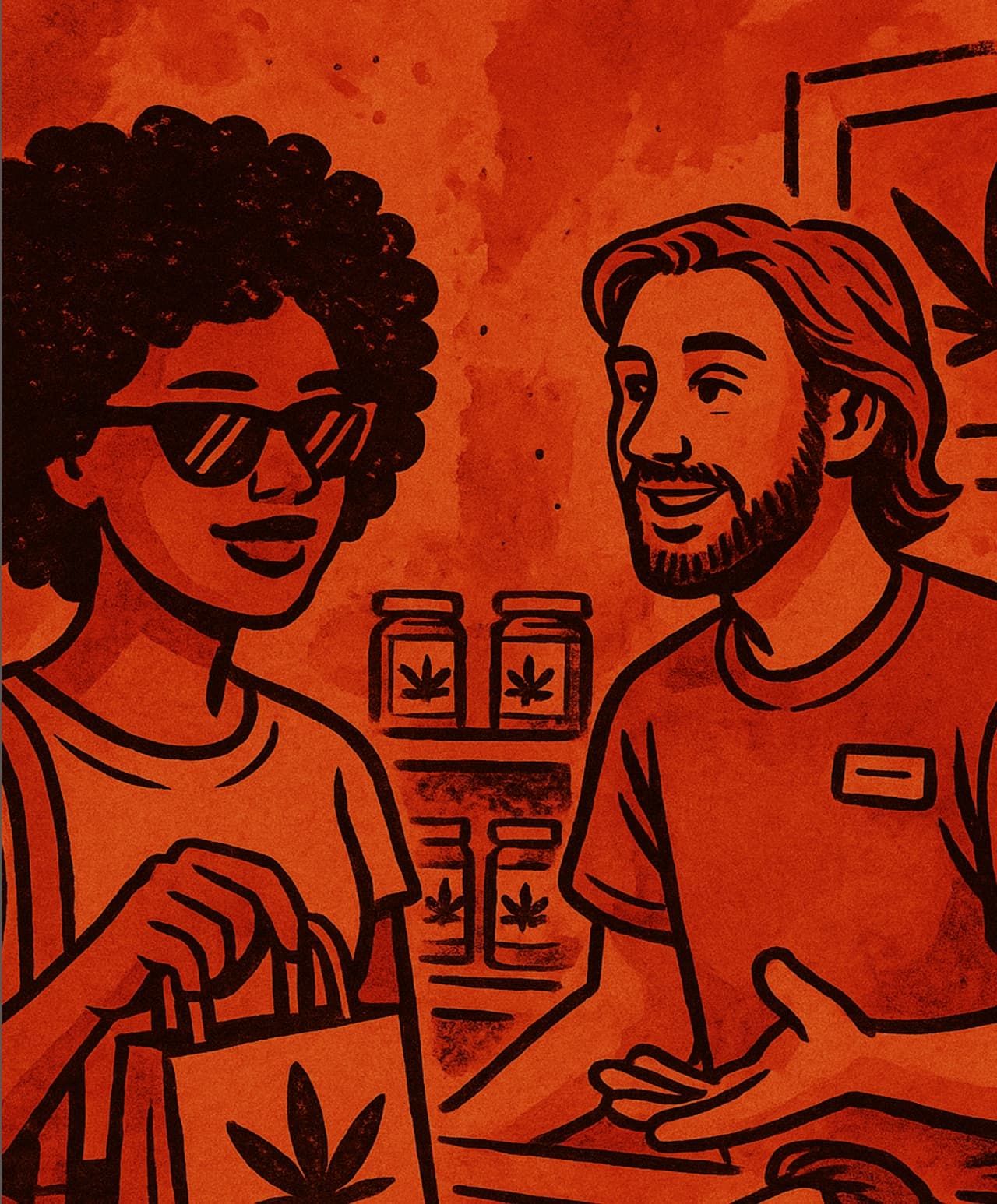 woman shopping at dispensary