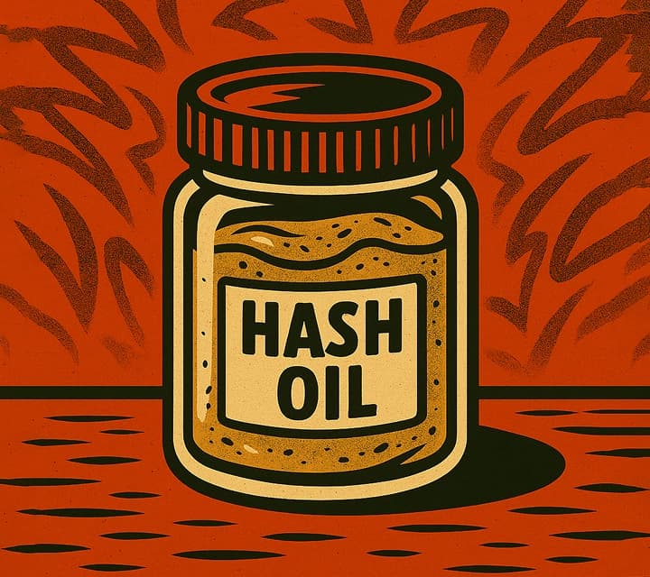 Jar of hash oil