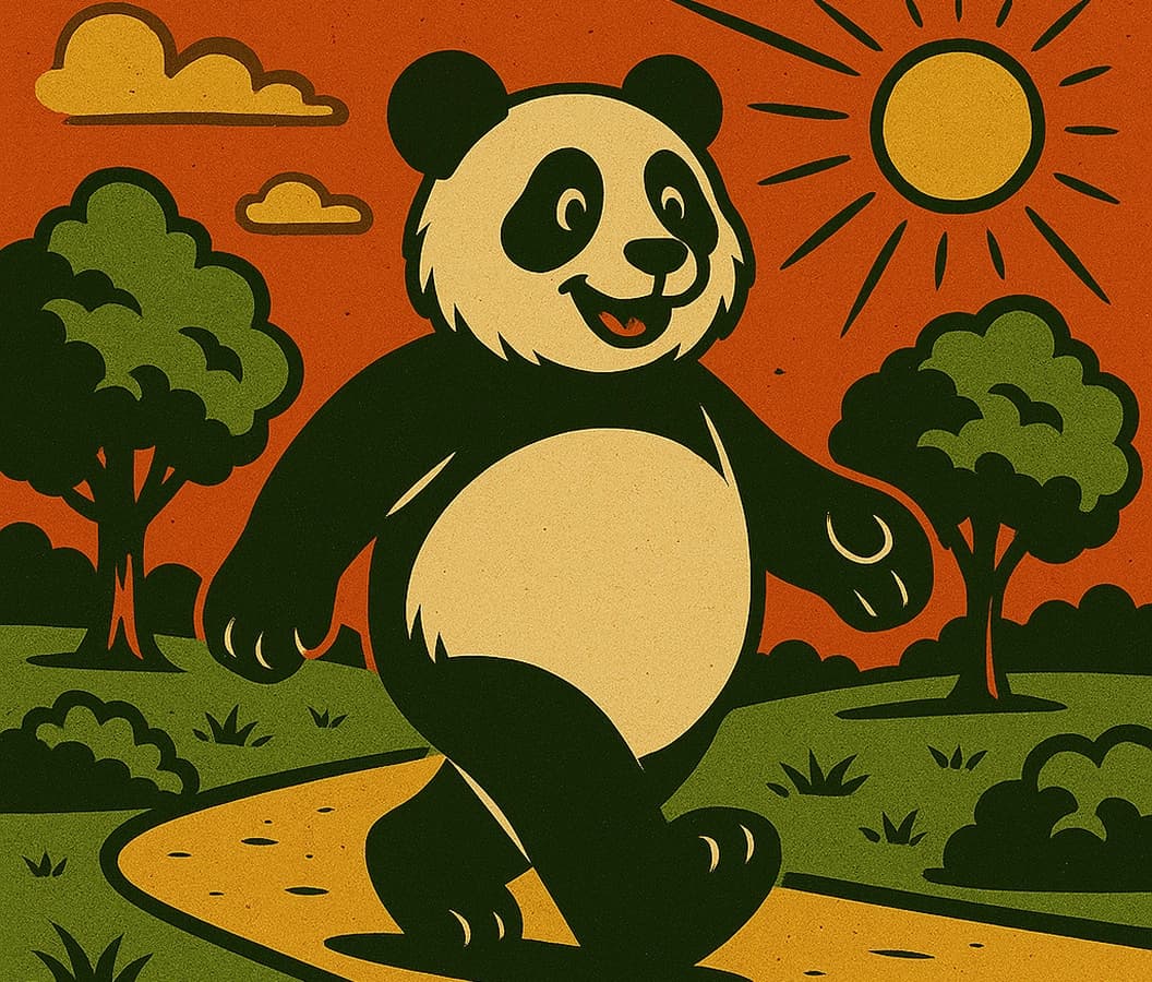 pands walking in the sunshine