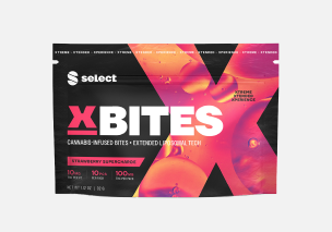 Select XBites Strawberry Supercharge cannabis Edibles